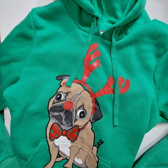 Pug Women's Ugly Christmas Hoodie - Size M - Picture 3 of 5